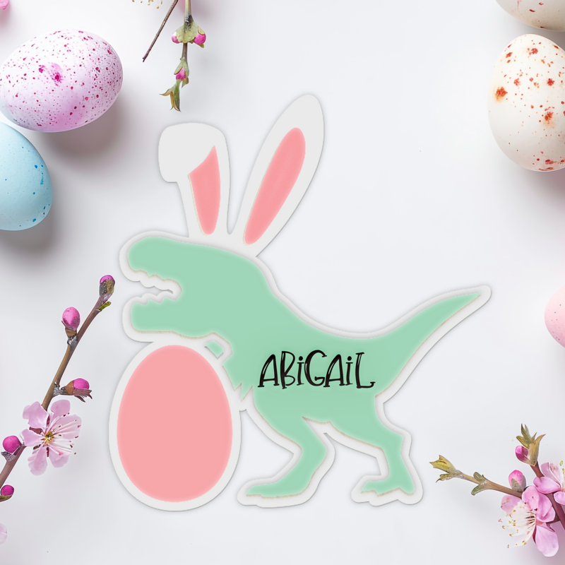 🦖 Personalized Dinosaur Easter Basket Tags - Adorable Dino Fun! 🐣