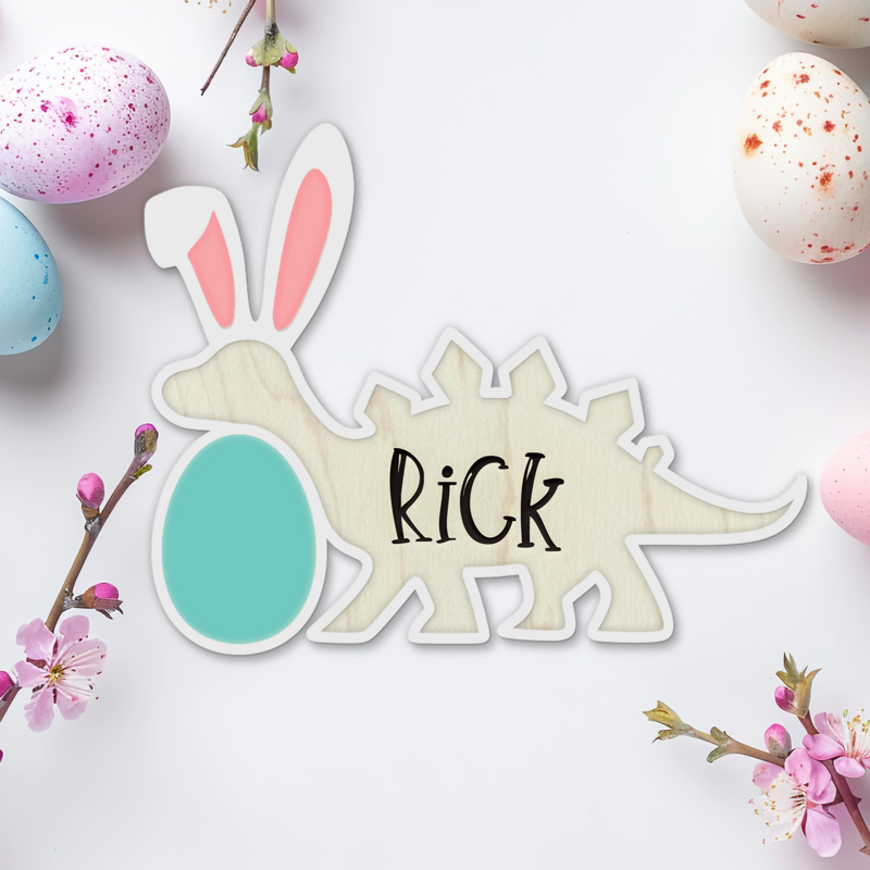 🦖 Personalized Dinosaur Easter Basket Tags - Adorable Dino Fun! 🐣