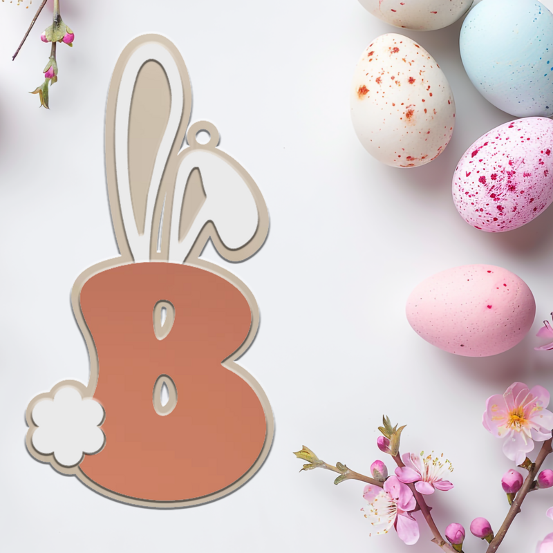 🌸 Personalized Bunny Letter Easter Basket Tags - A Festive Touch! 🐣
