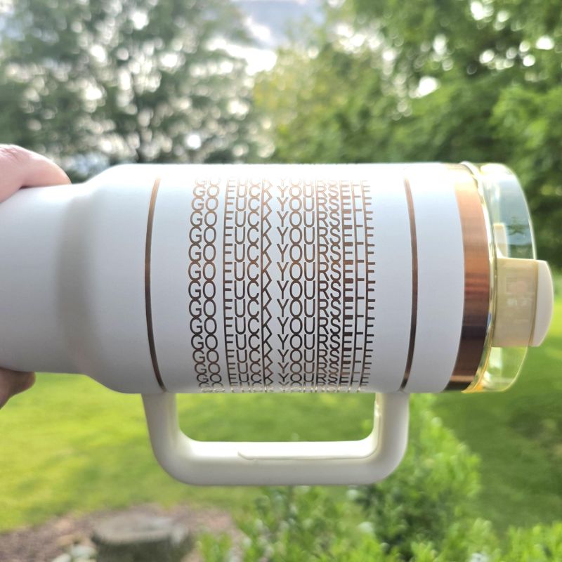 Hidden Message 40oz Tumbler – Fun, Stylish, & Laser Engraved (Black Copper)