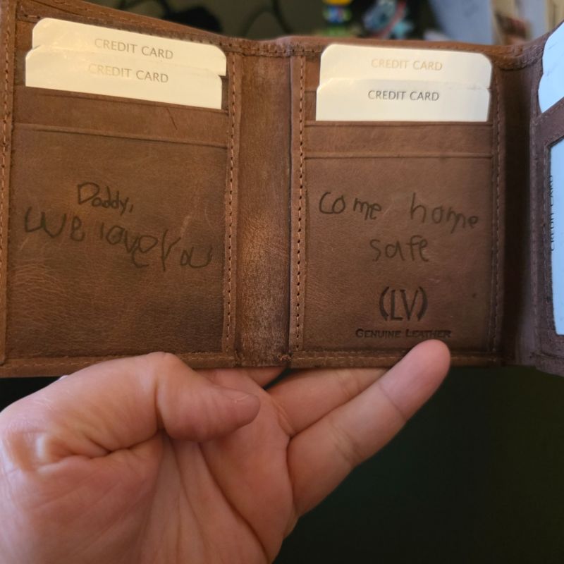 Custom Leather Wallet with Your Handwriting – RFID Blocking Personalized Gift