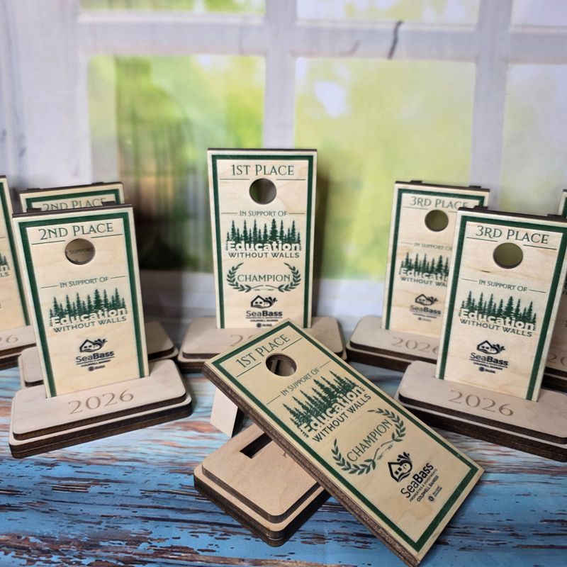 Custom Cornhole Tournament Trophy – Personalized Wood Award – Laser Engraved or UV Printed – Rustic Game Prize for Backyard, Corporate, or League Events