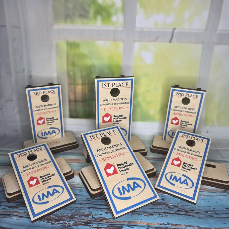 Custom Cornhole Tournament Trophy – Personalized Wood Award – Laser Engraved or UV Printed – Rustic Game Prize for Backyard, Corporate, or League Events