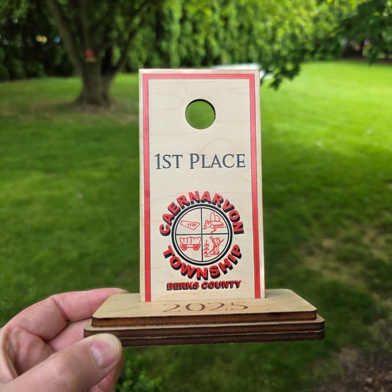 Custom Cornhole Tournament Trophy – Personalized Wood Award – Laser Engraved or UV Printed – Rustic Game Prize for Backyard, Corporate, or League Events