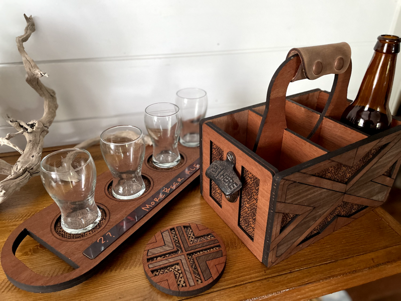 Handcrafted Wooden Beer Flight Board – Custom Engraved Tasting Paddle for Home Bars, Breweries & Craft Beer Lovers