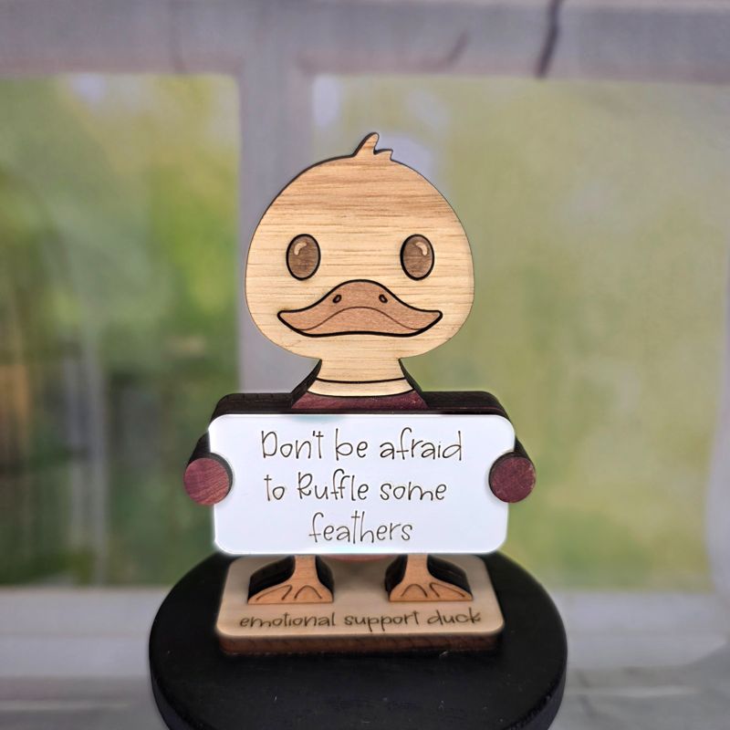 Emotional Support Animal — Personalized Laser Cut Hardwood Figurine