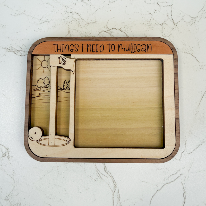 "Things I Need to Mulligan" golf sticky note holder