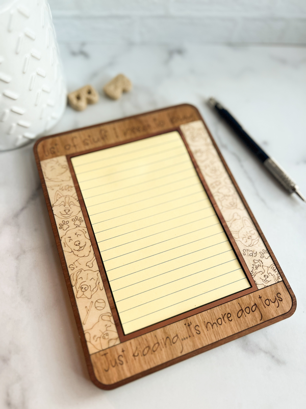 Dog Laser Engraved Notepad Holder 🐶