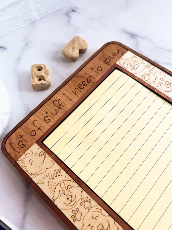 Dog Laser Engraved Notepad Holder 🐶