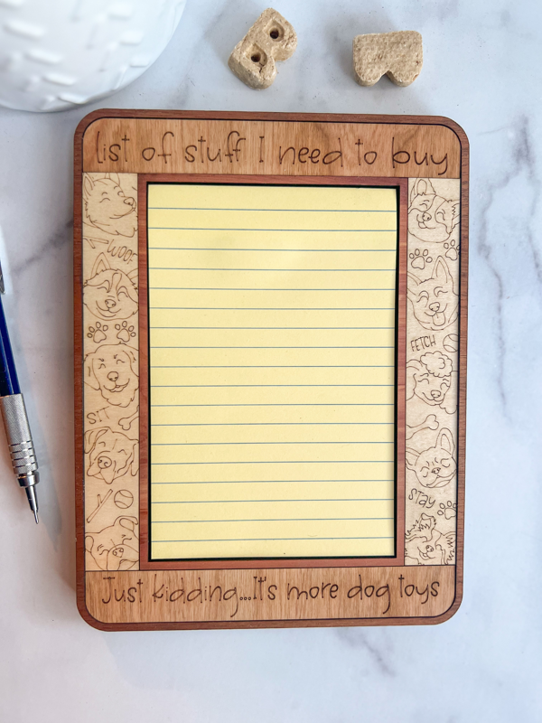 Dog Laser Engraved Notepad Holder 🐶