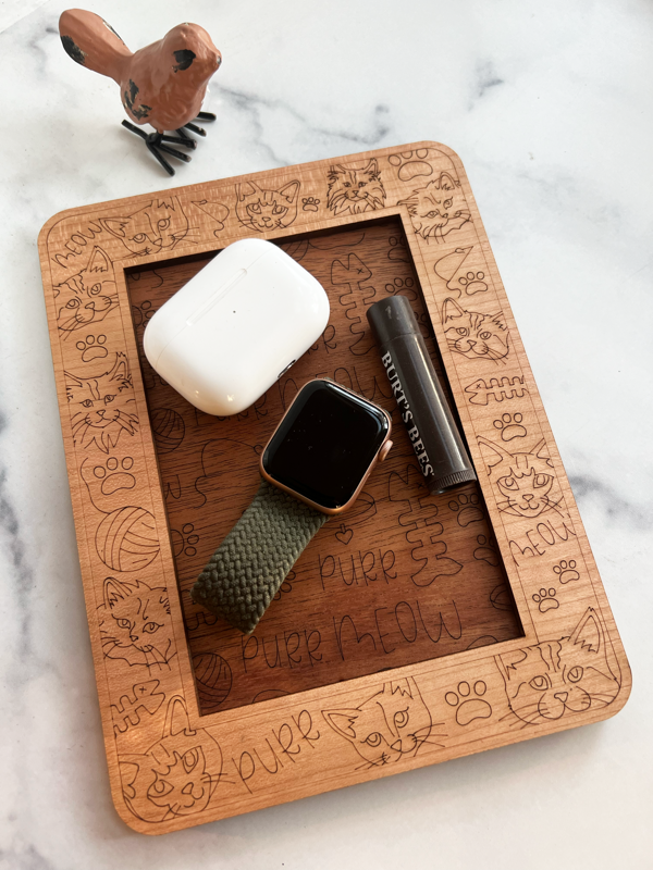 Cat Laser Engraved Notepad Holder 🐱