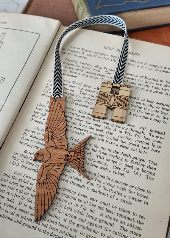 Birding Bookmark β Laser-Engraved Wood π¦