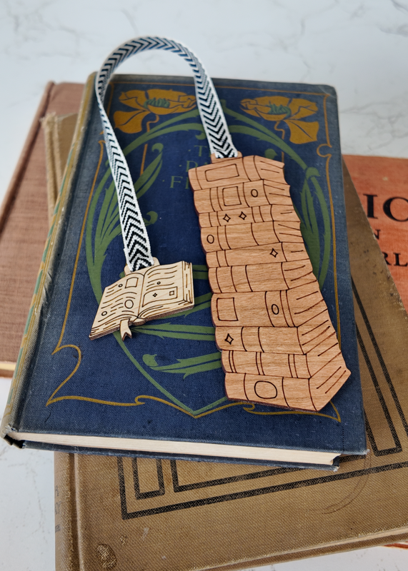 Reading Bookmark β Laser-Engraved Wood π