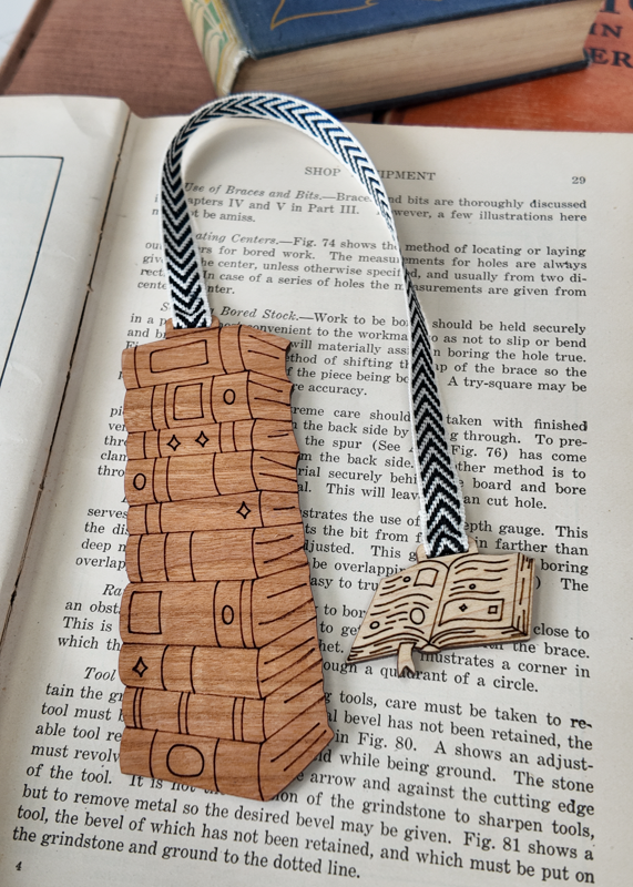 Reading Bookmark β Laser-Engraved Wood π