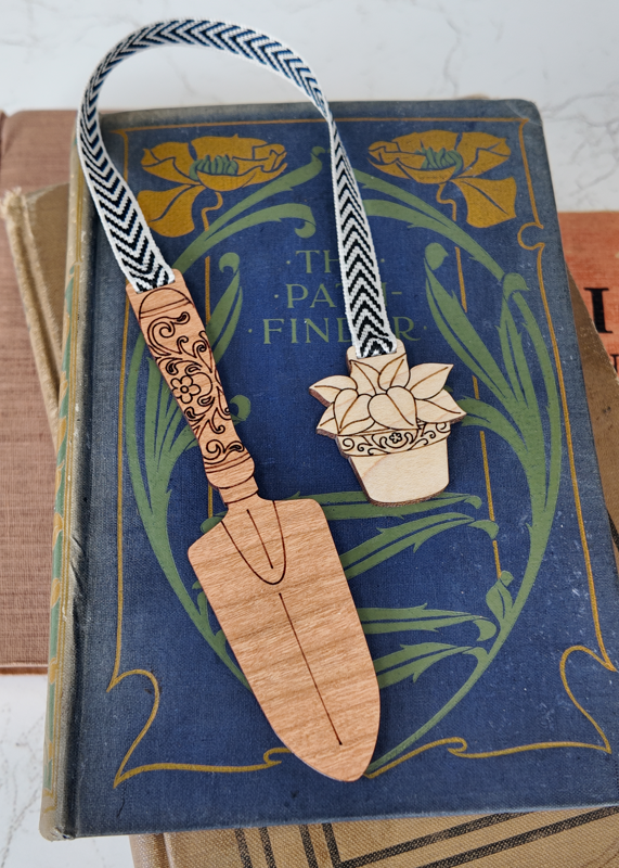 Garden Bookmark — Laser-Engraved Wood 🌱