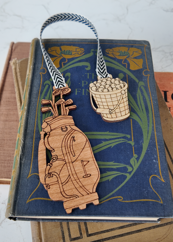 Golf Bookmark — Laser-Engraved Wood ⛳