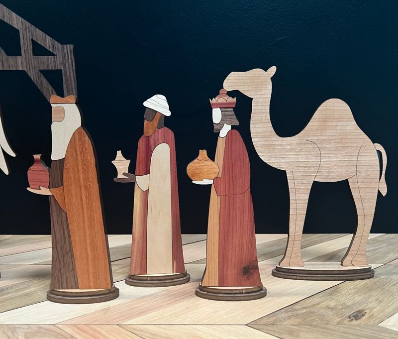 Handcrafted Heirloom Wooden Nativity Set π²β¨