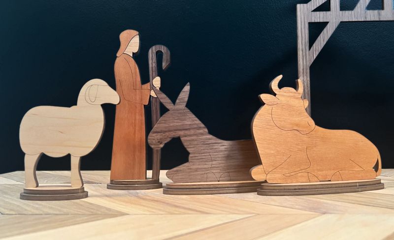 Handcrafted Heirloom Wooden Nativity Set π²β¨