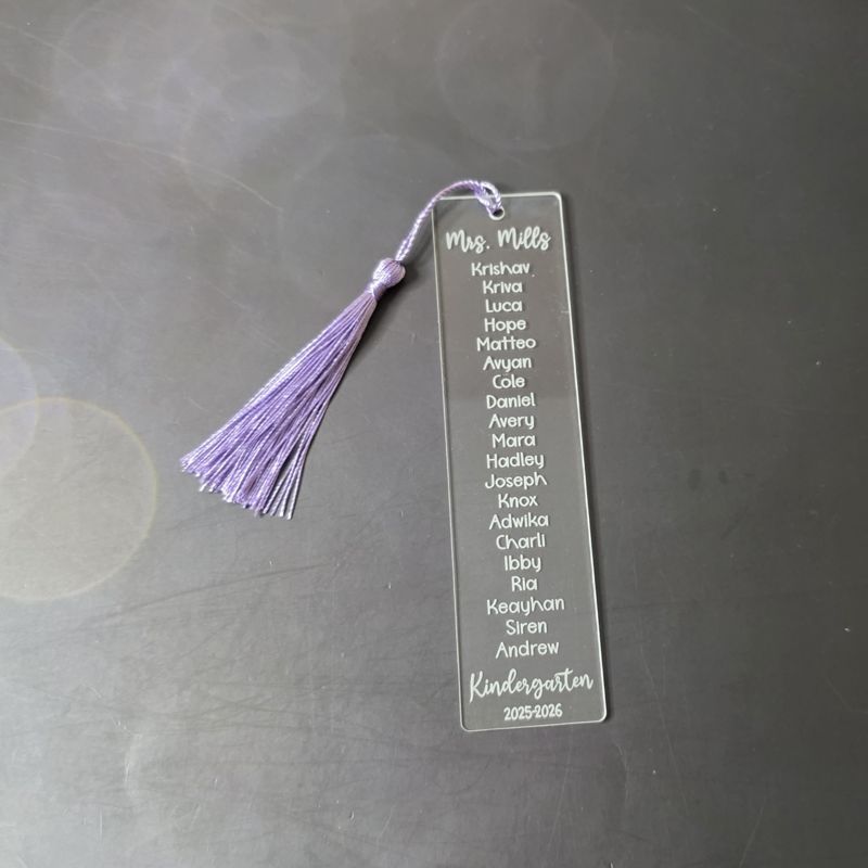 Personalized Teacher Class Bookmark