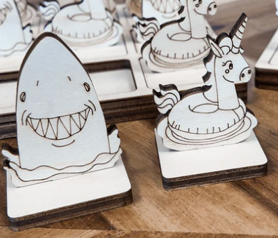 Sharks & Unicorns Tic Tac Toe Set