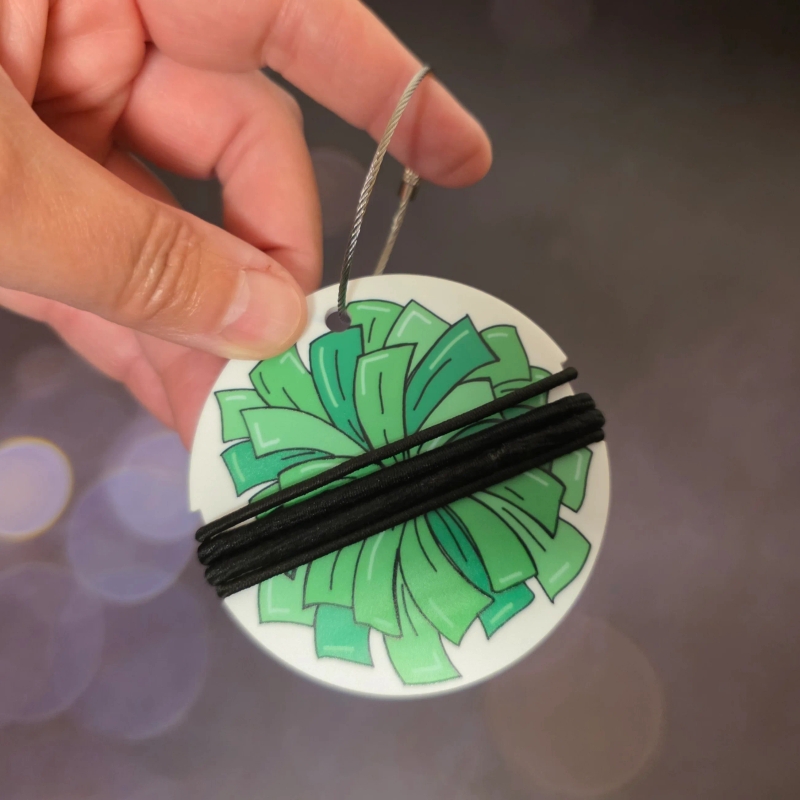Custom Cheer Hair Tie Bag Tag