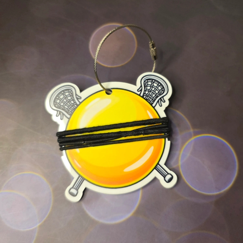 Custom Lacrosse Hair Tie Bag Tag