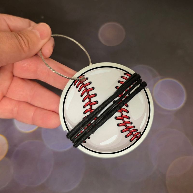 Custom Baseball Hair Tie Bag Tag