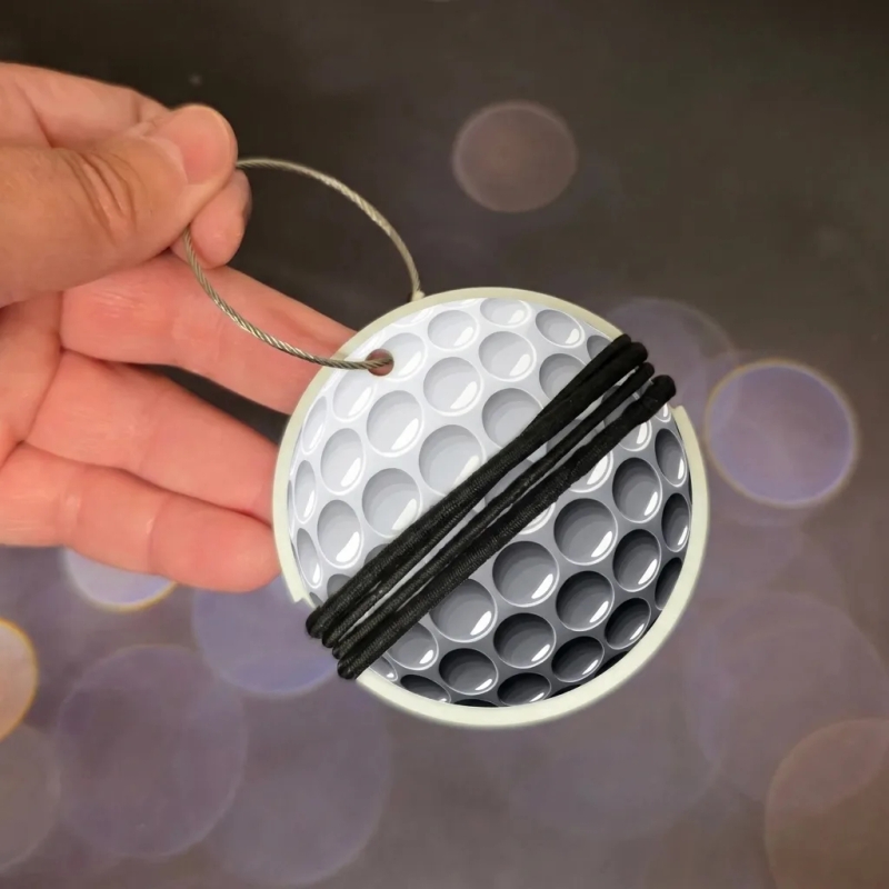 Custom Golf Hair Tie Bag Tag