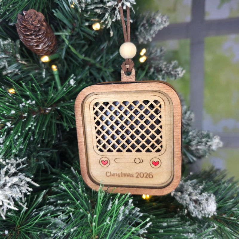 Vintage Radio Voice Recorder Ornament