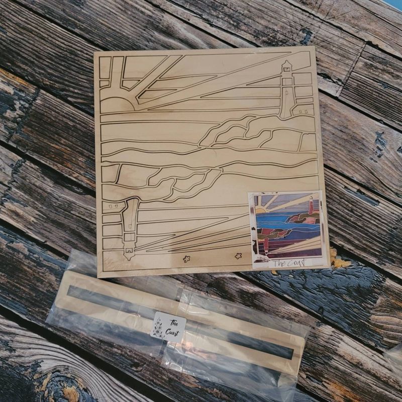 DIY Paint Kit, Scenic Paint Kit, Scenery Paint Kit, DIY Reversible Paint Kit, Paint Kit for Adult, Paint Kit Date Night, Sip and Paint Kit (Beach Wood Only)