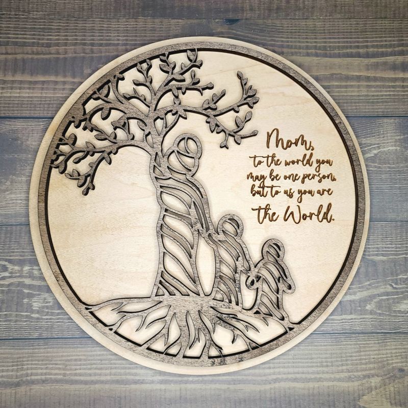Mom Tree of Life Sign, Grandma Sign, Mother's Day Sign, Mom and Kids Sign (One, Grandma)