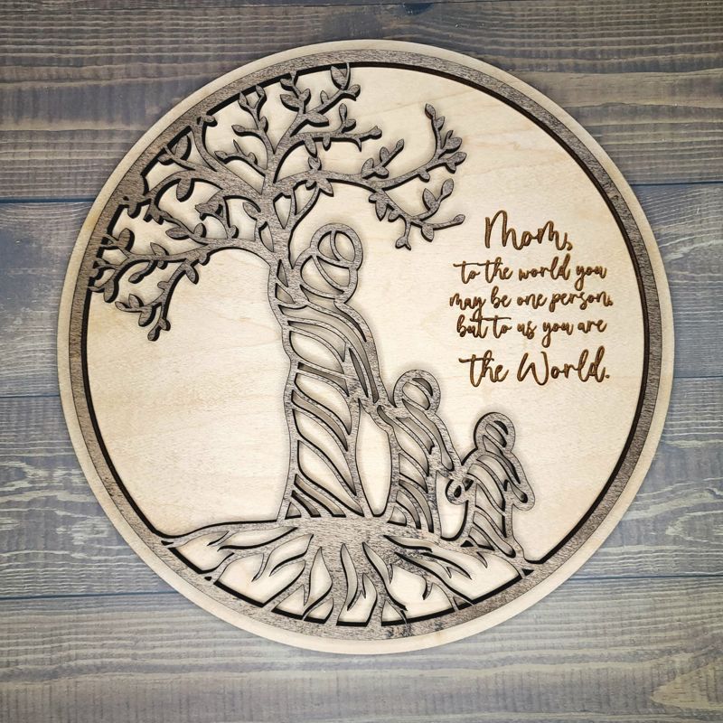 Mom Tree of Life Sign, Grandma Sign, Mother's Day Sign, Mom and Kids Sign (One, Grandma)