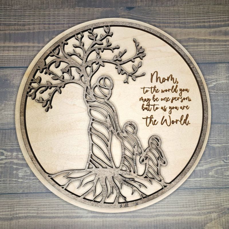 Mom Tree of Life Sign, Grandma Sign, Mother's Day Sign, Mom and Kids Sign (One, Grandma)