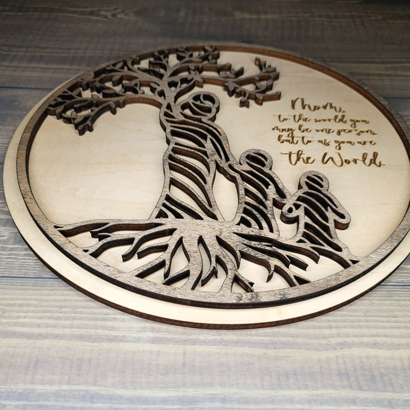 Mom Tree of Life Sign, Grandma Sign, Mother's Day Sign, Mom and Kids Sign (One, Grandma)