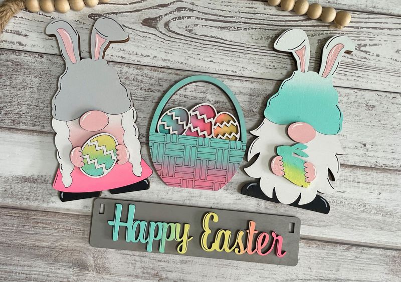 Add On Easter Kit, DIY Interchangeable Wagon Kit, Paint at Home Kit, Shelf Sitter