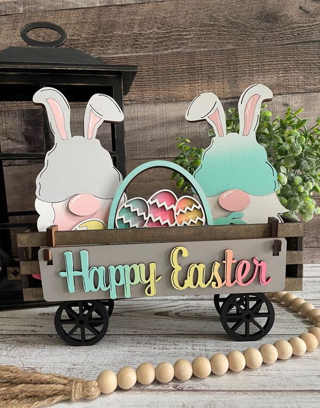 Add On Easter Kit, DIY Interchangeable Wagon Kit, Paint at Home Kit, Shelf Sitter