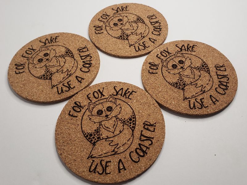 For Fox Sake (FFS) Coaster, Trivet, Cutting Board