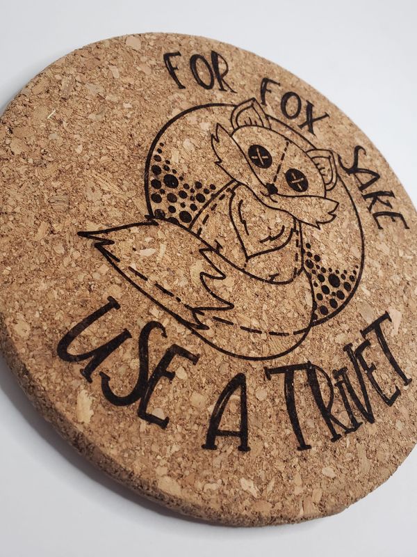 For Fox Sake (FFS) Coaster, Trivet, Cutting Board