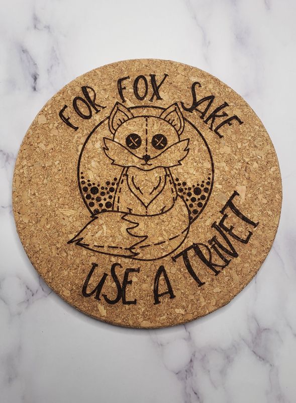 For Fox Sake (FFS) Coaster, Trivet, Cutting Board