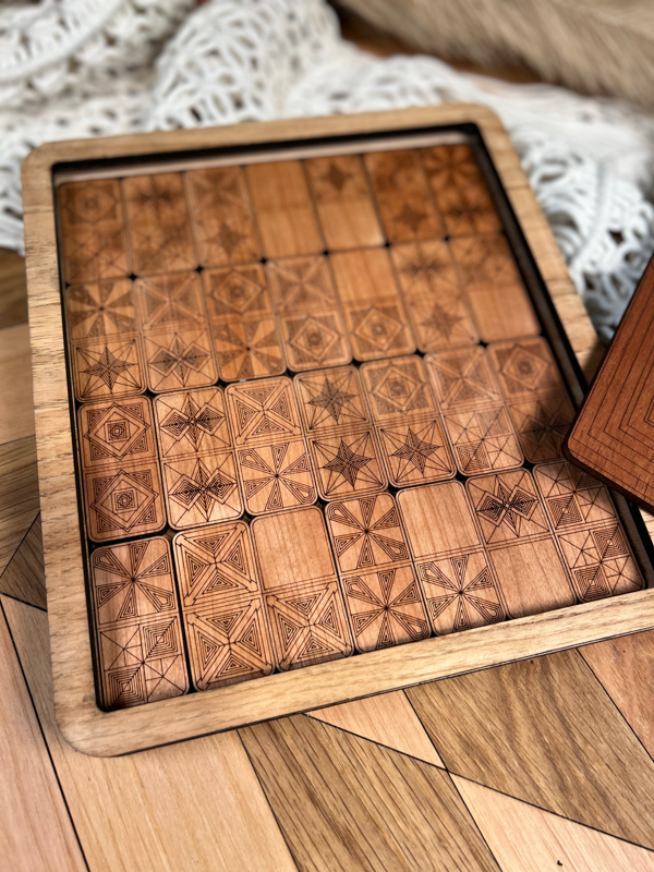 Boho-Engraved Domino Set: Where Art Meets Tradition!