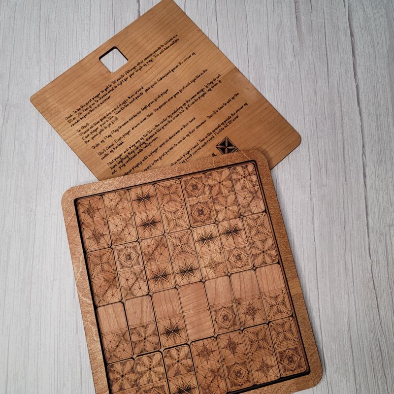 Boho-Engraved Domino Set: Where Art Meets Tradition!