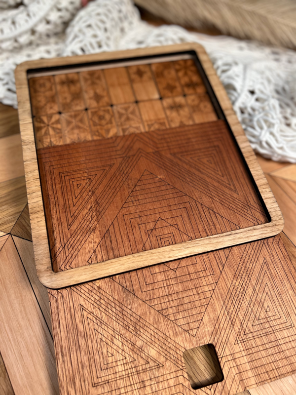 Boho-Engraved Domino Set: Where Art Meets Tradition!