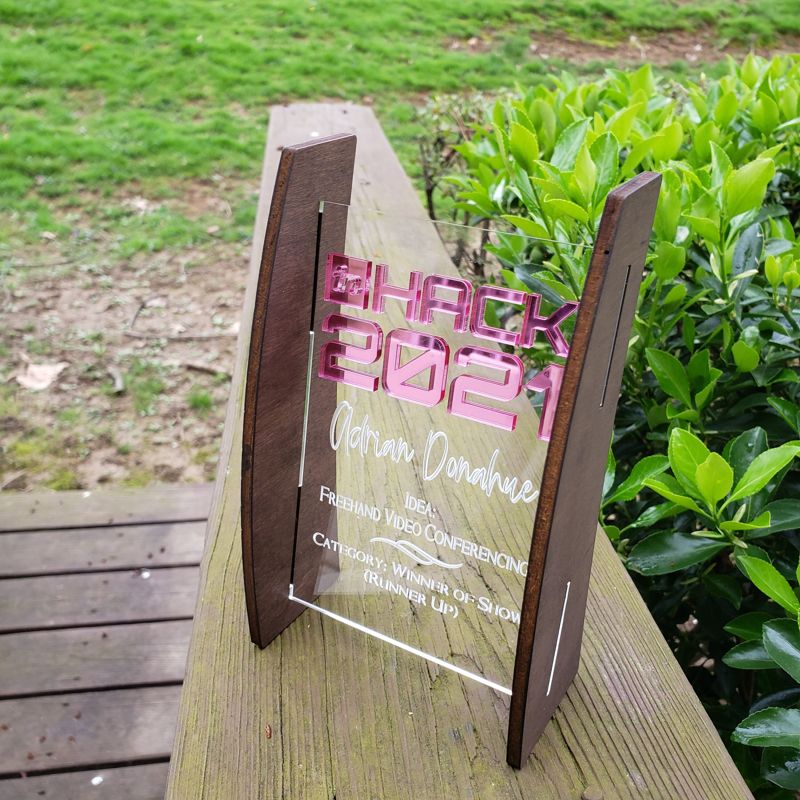 Custom Engraved Acrylic Trophy, Custom Engraved Acrylic Award, Custom Acrylic and Wood Trophies