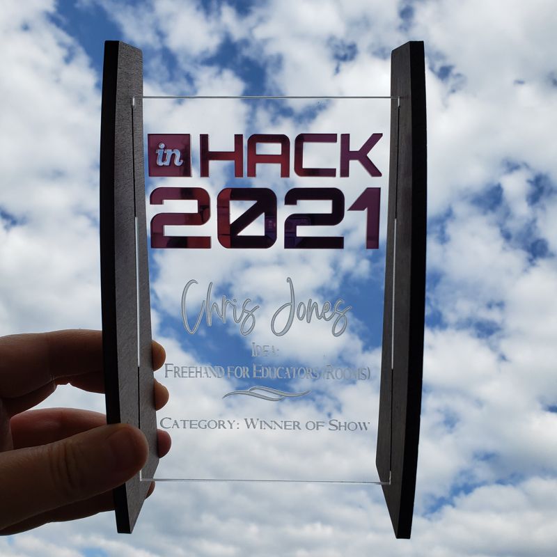 Custom Engraved Acrylic Trophy, Custom Engraved Acrylic Award, Custom Acrylic and Wood Trophies