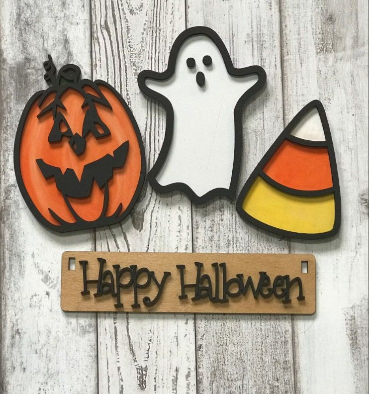 Add On Halloween Kit, DIY Interchangeable Wagon Kit, Paint at Home Kit, Shelf Sitter