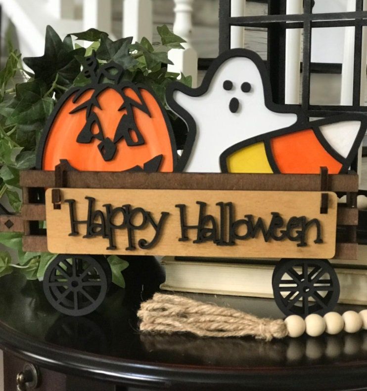Add On Halloween Kit, DIY Interchangeable Wagon Kit, Paint at Home Kit, Shelf Sitter