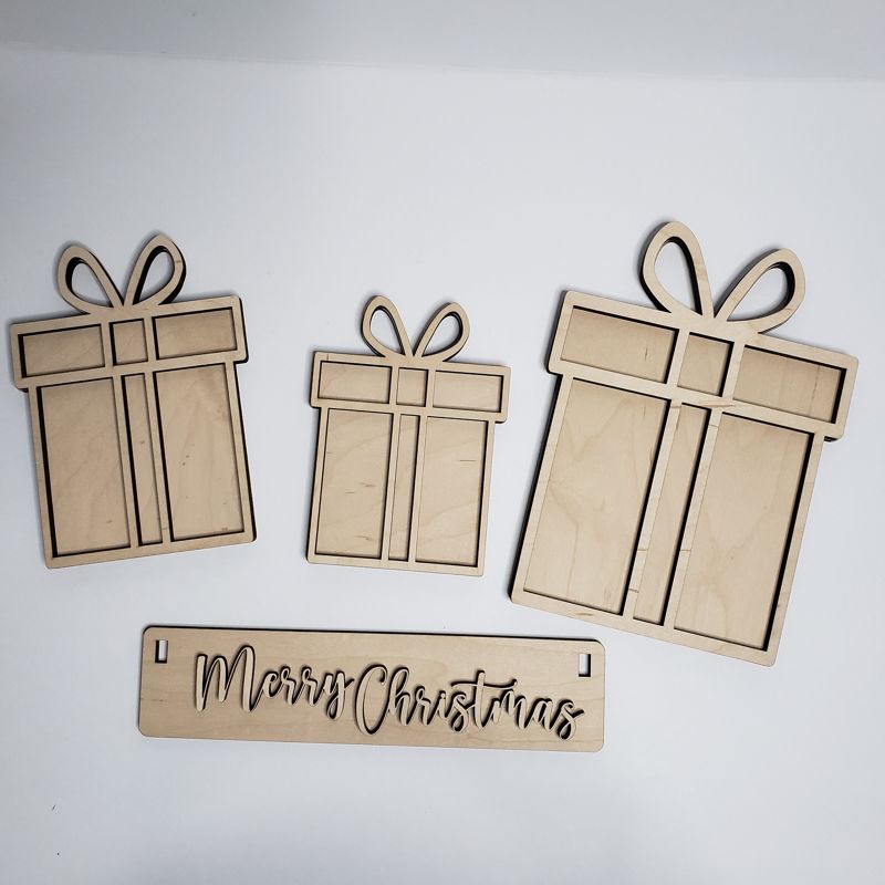 Add On Christmas Present Kit, DIY Interchangeable Wagon Kit, Paint at Home Kit, Shelf Sitter