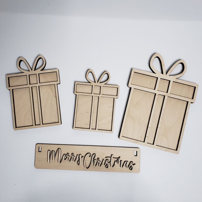 Add On Christmas Present Kit, DIY Interchangeable Wagon Kit, Paint at Home Kit, Shelf Sitter
