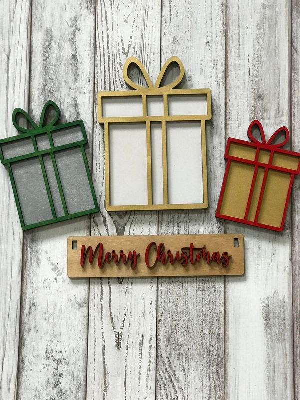 Add On Christmas Present Kit, DIY Interchangeable Wagon Kit, Paint at Home Kit, Shelf Sitter