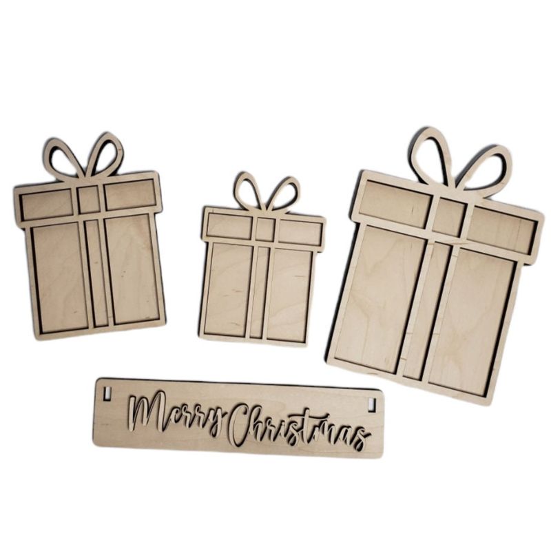 Add On Christmas Present Kit, DIY Interchangeable Wagon Kit, Paint at Home Kit, Shelf Sitter